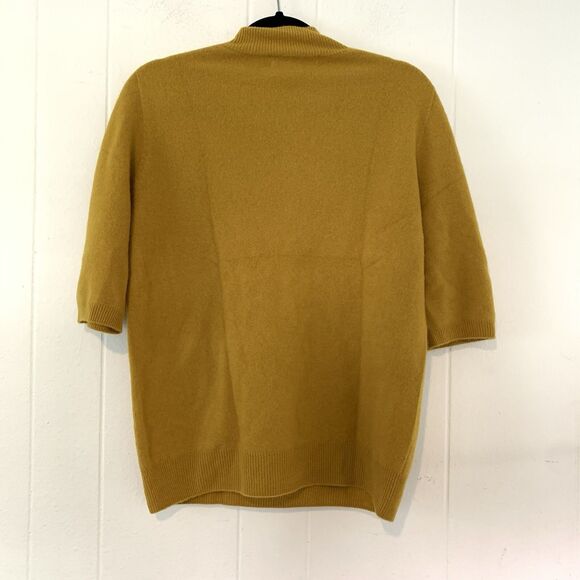 Liny Xin Womens Large Superfine Merino Wool 3/4 Sleeve Sweater Ivory Gold Lot 2 - Picture 5 of 14